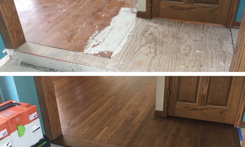 wood floor repair example